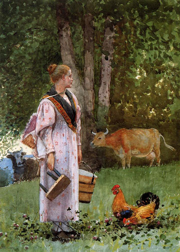 The Milk Maid, by Winslow Homer